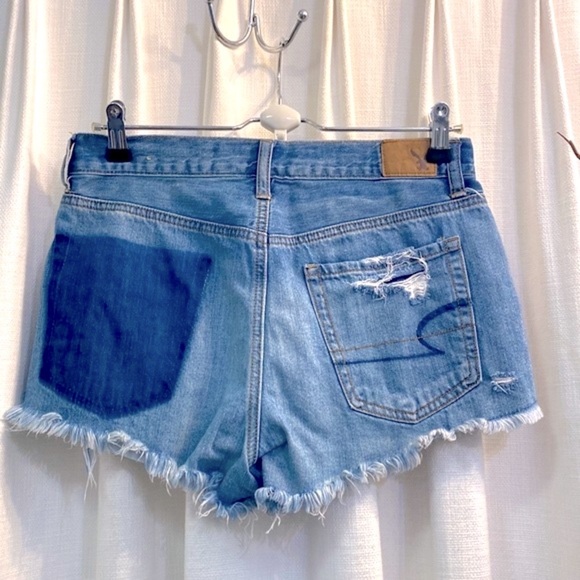 Women’s American Eagle Vintage Hi Rise Festival Shorts Distressed Frayed Size 6 - Picture 4 of 7